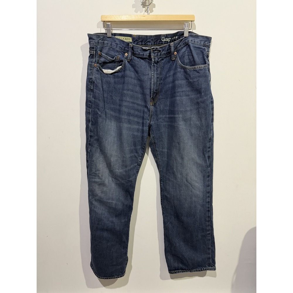 Gap 1969 Relaxed Fit Blue Denim Jeans Mens Size 38x30